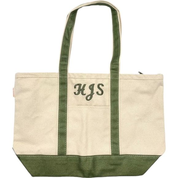 CB Station Pre-Personalized Medium Metallic Classic Boat Tote Green - Picture 2 of 2